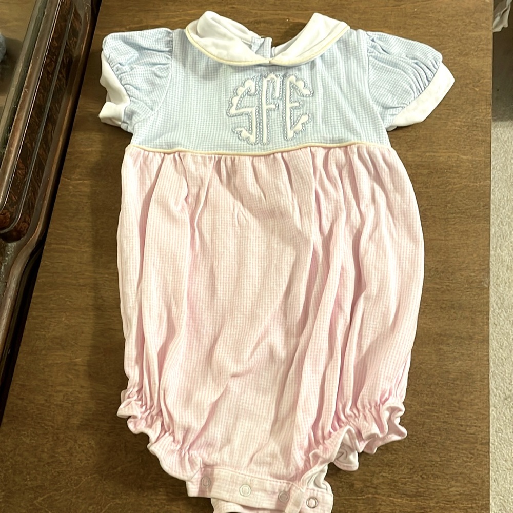 S•E•F Monogrammed Colorblock Bubble